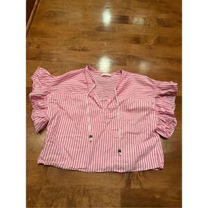 Woman’s Karlie 100% cotton crop blouse size small